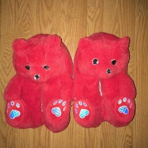 Adorable Valentine Bear Slippers. Will Ship Today